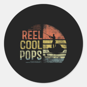 Adesivo Redondo Presentes de pesca Pops legais de carretel Anivers