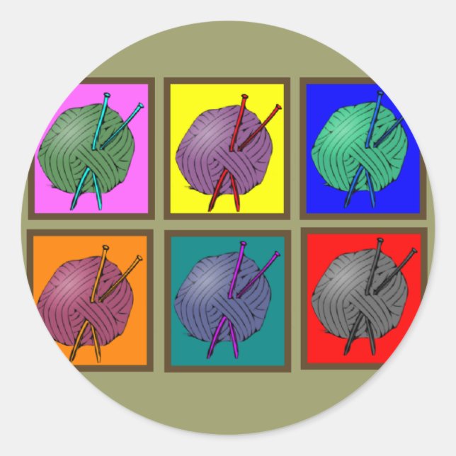 Adesivo Redondo Presentes de Popart de Mala (Frente)