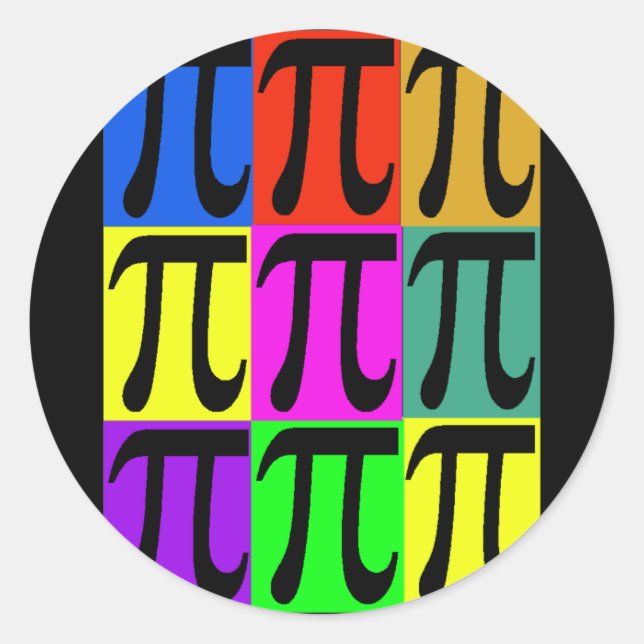 Adesivo Redondo Presentes de POpart no dia de pi (Frente)