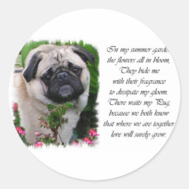 Adesivo Redondo Presentes de Pug Lovers