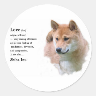 Adesivo Redondo Presentes de Shiba Inu