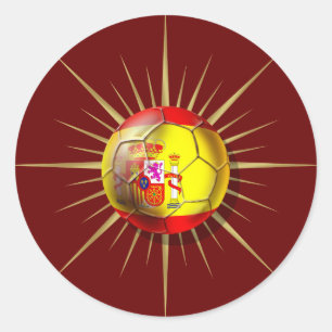 Adesivo Redondo Presentes de Starburst do futebol da espanha