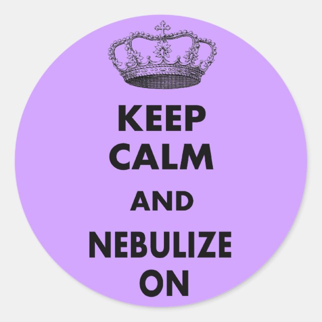 Adesivo Redondo Presentes de Terapia Respiratória "Fique Calmo e.. (Frente)