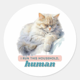 Adesivo Redondo Presentes de Testemunha para Pais de Gato