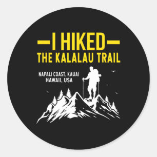 Adesivo Redondo Presentes De Trilhas De Hiking E Camisetas Eu Cami