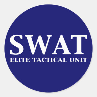 Adesivo Redondo Presentes de Unidade Tática de Elite SWAT
