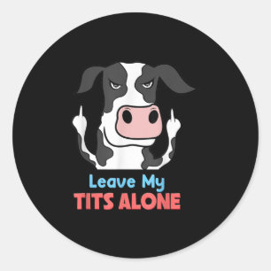 Adesivo Redondo Presentes de Vaca Cute Cow Lovers Dono de Vaca