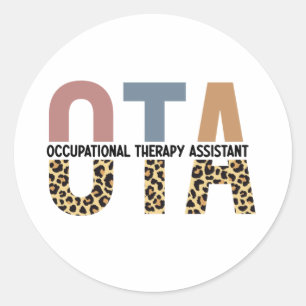 Adesivo Redondo Presentes do Assistente de Terapêutica OTA
