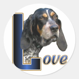 Adesivo Redondo Presentes do Bluetick Coonhound
