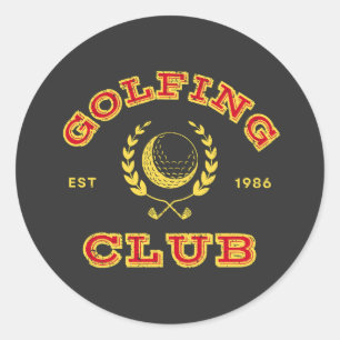 Adesivo Redondo Presentes do Clube Golf Golf Club