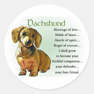 Adesivo Redondo Presentes do Dachshund