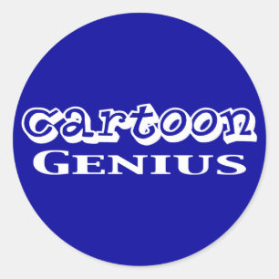 Adesivo Redondo Presentes do Genius Cartoon