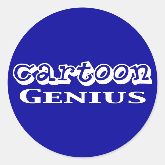 Adesivo Redondo Presentes do Genius Cartoon (Frente)