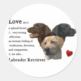 Adesivo Redondo Presentes do Labrador Retriever