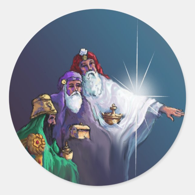 Adesivo Redondo PRESENTES do MAGI por SHARON SHARPE (Frente)