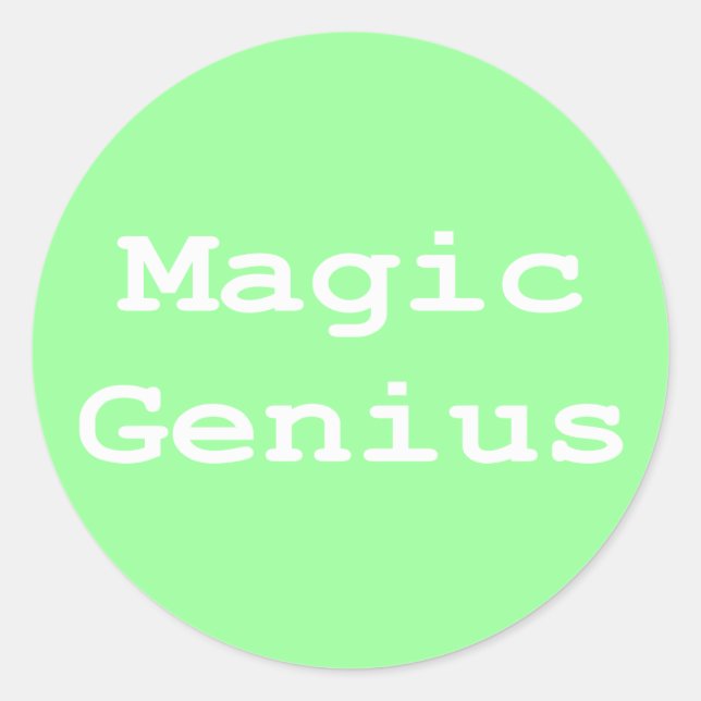 Adesivo Redondo Presentes do Magic Genius (Frente)