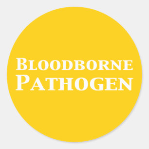 Adesivo Redondo Presentes do micróbio patogénico de Bloodborne