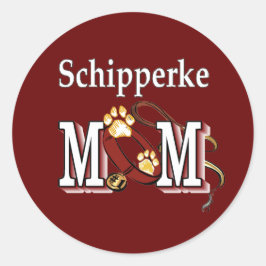 Adesivo Redondo Presentes do Schipperke MOM