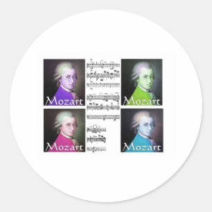 Adesivo Redondo Presentes dos amantes de Mozart