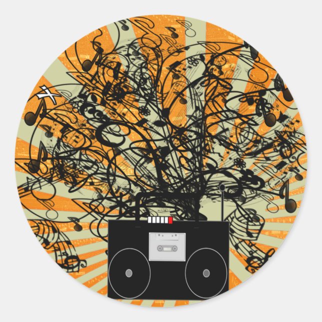 Adesivo Redondo Presentes dos anos 80 (Frente)