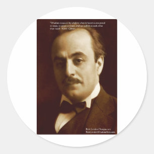 Adesivo Redondo Presentes e Cartões com Citação de Kahlil Gibran "