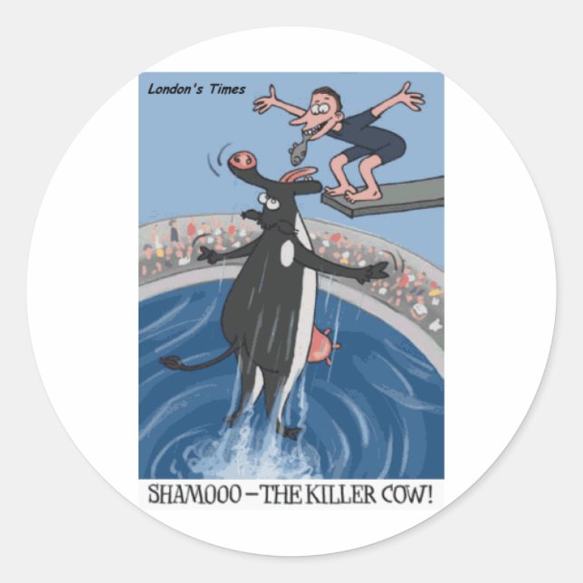 Adesivo Redondo Presentes e Coleções Engraçados Shamooo (Frente)