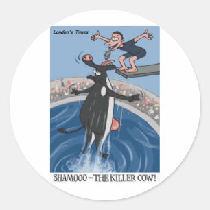 Adesivo Redondo Presentes e Coleções Engraçados Shamooo