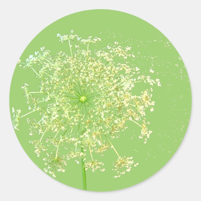 Adesivo Redondo Presentes e favores de renda da Rainha Anne (Frente)