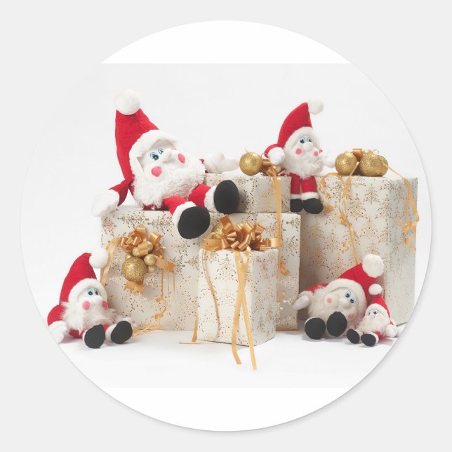 Adesivo Redondo Presentes e gnomos (Frente)