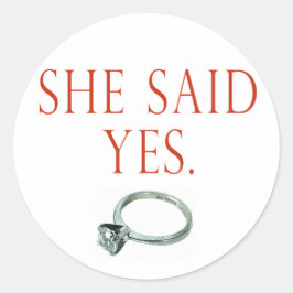 Adesivo Redondo Presentes e T-shirts de Noivado