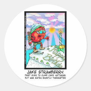 Adesivo Redondo Presentes Engraçados de Sobremesa do Jake Strawber