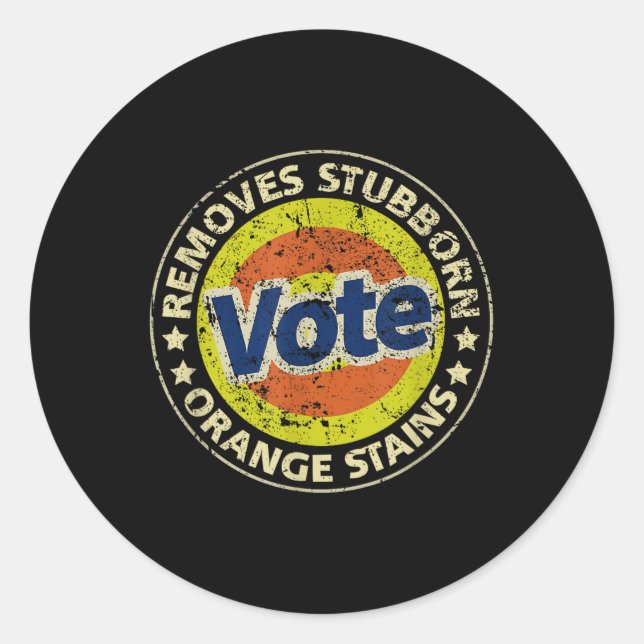 Adesivo Redondo Presentes Engraçados Detergentes De Voto (Frente)