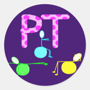 Adesivo Redondo Presentes físicos de Therpist com gráficos