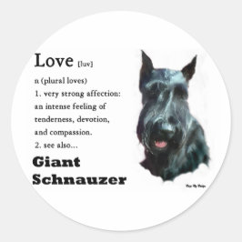 Adesivo Redondo Presentes Giant Schnauzer
