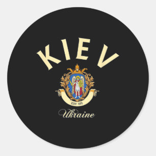 Adesivo Redondo Presentes Kiev Ucrânia Pátria Férias Viagens Lembr