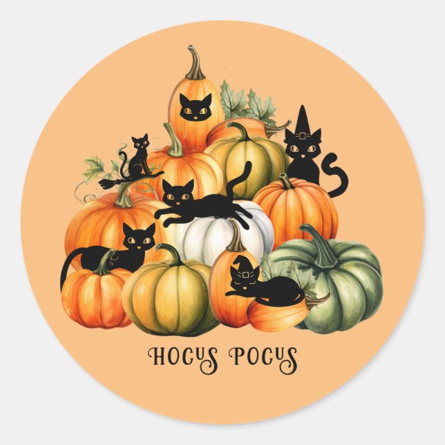 Adesivo Redondo Presentes mágicos de bruxaria Jack O Lanterna Hall (Frente)