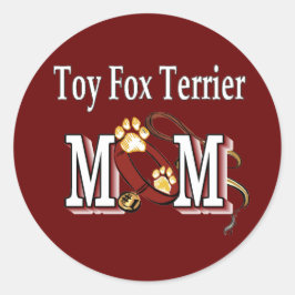 Adesivo Redondo Presentes MOM de Toy Fox Terrier
