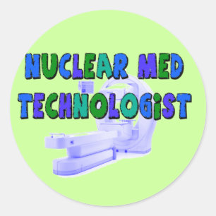 Adesivo Redondo Presentes nucleares do tecnólogo do MED