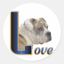 Adesivo Redondo Presentes para Bulldog Inglês