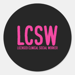 Adesivo Redondo Presentes para Conselheiros de Saúde Mental Lcsw C