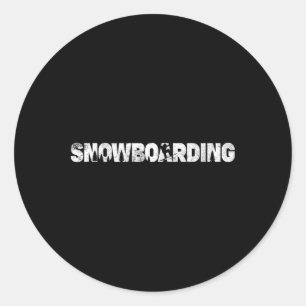 Adesivo Redondo Presentes Para Homens Snowboarder Mulheres Criança