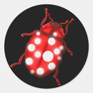 Adesivo Redondo Presentes para jardinagem Lady Bug Ladybird