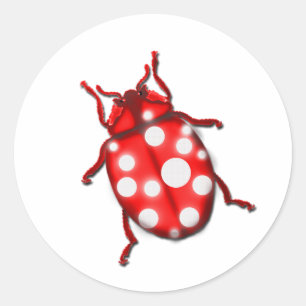 Adesivo Redondo Presentes para jardinagem Lady Bug Ladybird