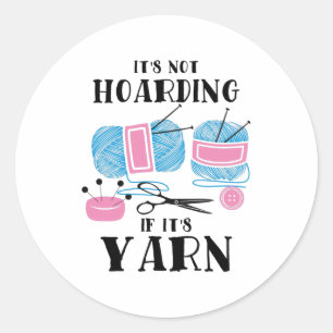 Adesivo Redondo Presentes para tricô de crochê