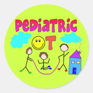 Adesivo Redondo Presentes pediatras do terapeuta ocupacional