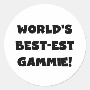 Adesivo Redondo Presentes preto e branco do Melhor-est Gammie do