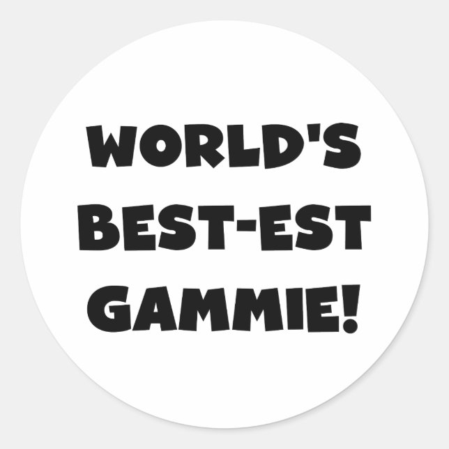Adesivo Redondo Presentes preto e branco do Melhor-est Gammie do (Frente)