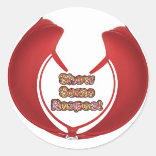 Adesivo Redondo Presentes Retro Red Hakuna Matata mostram algum re