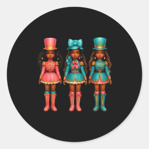 Adesivo Redondo Presépio de Natal da Menina Negra Nk Presépio Nata