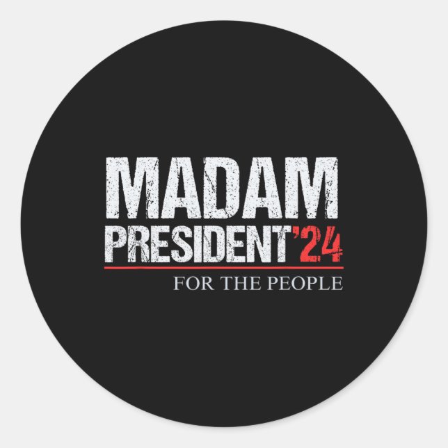 Adesivo Redondo Presidente 2024 Pro Choice Feminista (Frente)